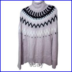 A. L. C. Ruby mock neck fair isle oversized sweater size medium NEW