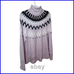 A. L. C. Ruby mock neck fair isle oversized sweater size medium NEW