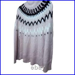 A. L. C. Ruby mock neck fair isle oversized sweater size medium NEW