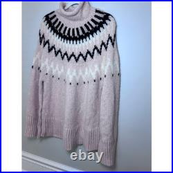 A. L. C. Ruby mock neck fair isle oversized sweater size medium NEW