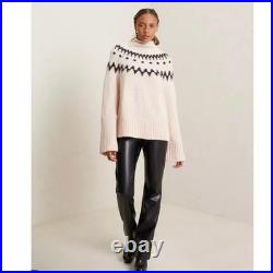 A. L. C. Ruby mock neck fair isle oversized sweater size medium NEW