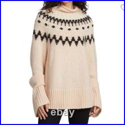 A. L. C. Ruby mock neck fair isle oversized sweater size medium NEW