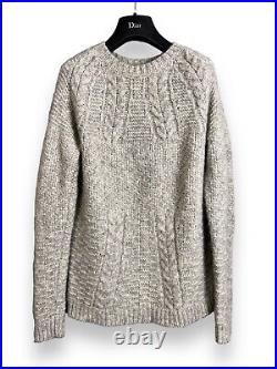 A. P. C. Gray Sweater Cable Knit Thick Pullover Baby Alpaca Blend Womens Size M
