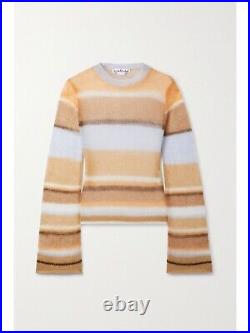 ACNE STUDIOS Jumper Sweater Size M Extended Sleeves Mohair Blend Brown Striped