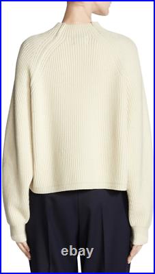 ACNE STUDIOS Kabby Rib-Knit Mockneck Sweater White Size M Orig. $470 NWT