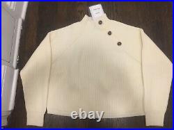 ACNE STUDIOS Kabby Rib-Knit Mockneck Sweater White Size M Orig. $470 NWT