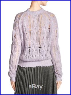 ACNE STUDIOS Kella Open Weave Cable Knit Sweater Purple Size M Orig. $410 NWT
