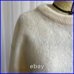 ACNE STUDIOS Mohair Wool Sweater Jumper Pullover Off White Ladies Medium