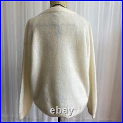 ACNE STUDIOS Mohair Wool Sweater Jumper Pullover Off White Ladies Medium