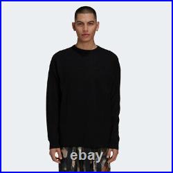 ADIDAS Men's Black Y-3 Classic Merino Blend Knit Crew Sweater RRP £260 Now £189