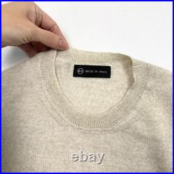 AG Adriano Goldschmied Italy 100% Wool Sweater Mens M Sample Line Beige