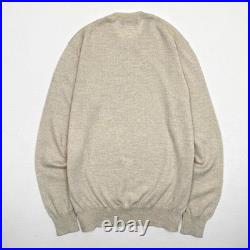 AG Adriano Goldschmied Italy 100% Wool Sweater Mens M Sample Line Beige