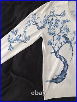ALEXANDER McQUEEN SS16 wool SWEATER rare UNISEX silk MENS medium £1295 off-white