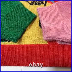 ALICE + OLIVIA Stace Face Sweater Knit Multi Color Size S