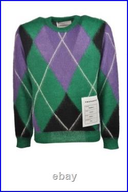 AMARANTO Men's Intense green Long-sleeve sweater