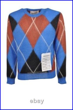 AMARANTO Men's Medium blue Long-sleeve sweater