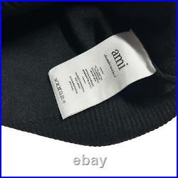 AMI Mens Merino Wool De Couer Crew Sweater Black Size M NEW RRP 240