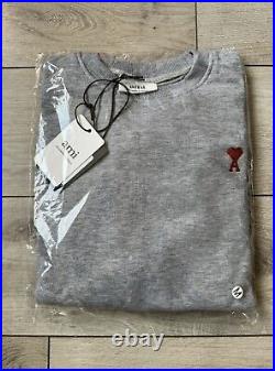 AMI PARIS Ami De Coeur Sweatshirt, Grey (S, M & L/BNWT)