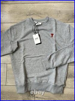 AMI PARIS Ami De Coeur Sweatshirt, Grey (S, M & L/BNWT)