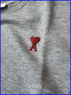 AMI PARIS Ami De Coeur Sweatshirt, Grey (S, M & L/BNWT)