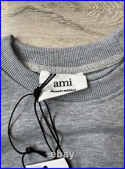 AMI PARIS Ami De Coeur Sweatshirt, Grey (S, M & L/BNWT)