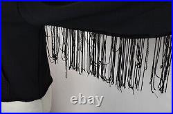 AMIRI Black Fringe Cotton Hoodie size M Womens Pullover Outdoors Outerwear