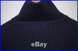 ANDERSEN ANDERSEN Zip navy neck roll-neck sweater merino