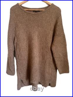 AUSTRALIA ALPACA CONNECTION Jumper Medium Camel Wool Knit Oversized Sweater