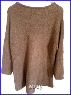 AUSTRALIA ALPACA CONNECTION Jumper Medium Camel Wool Knit Oversized Sweater