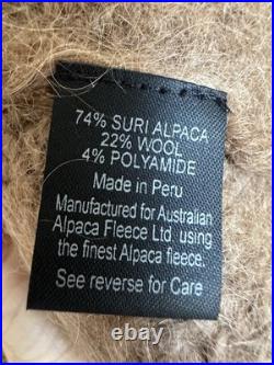 AUSTRALIA ALPACA CONNECTION Jumper Medium Camel Wool Knit Oversized Sweater