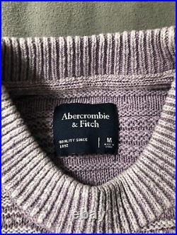 Abercrombie & Fitch Knit Sweater (Blue + Pink) (Medium)