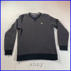 Abercrombie Fitch Sweater Mens Medium Gray Cotton Crew Neck Jumper Minimalist