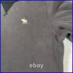 Abercrombie Fitch Sweater Mens Medium Gray Cotton Crew Neck Jumper Minimalist