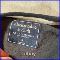 Abercrombie Fitch Sweater Mens Medium Gray Cotton Crew Neck Jumper Minimalist