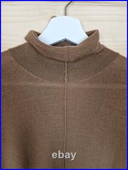 Acne Womens 100% Wool Zola Oversized Brown Boxy Sweater Jumper Roll Neck Medium