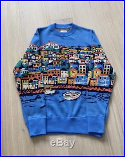 Aime Leon Dore Seatown Molyvos Knit Sweater Blue size MEDIUM
