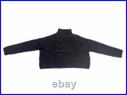 Aje Australia Women's Designer Black Cotton Knit Sweater Jumper Size Medium