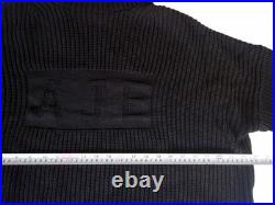 Aje Australia Women's Designer Black Cotton Knit Sweater Jumper Size Medium