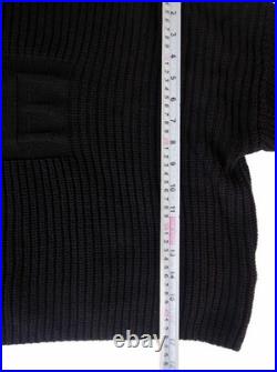 Aje Australia Women's Designer Black Cotton Knit Sweater Jumper Size Medium