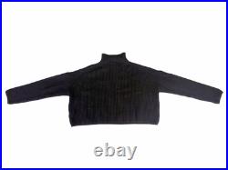 Aje Australia Women's Designer Black Cotton Knit Sweater Jumper Size Medium