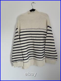 Aje Logo Knit Jumper Size M Medium Ernestine Striped Sweater Long Sleeve Winter