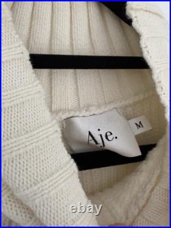 Aje Logo Knit Jumper Size M Medium Ernestine Striped Sweater Long Sleeve Winter
