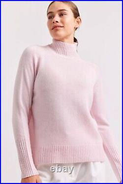 Alessandra Cashmere Turtle Neck Sweater Jumper In Pink