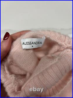 Alessandra Cashmere Turtle Neck Sweater Jumper In Pink