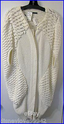 Alexander McQueen COCOON Knit Sweater Cape NWT Cream Color $2500 Medium