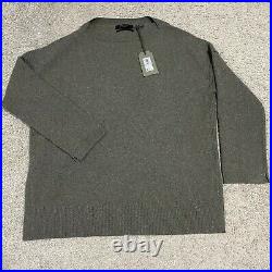 All Saints Tara Jumper Cashmere & Wool Sweater Military Green Size Medium $350