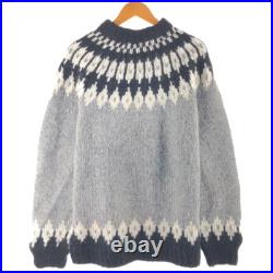 All-over print knit sweater, men's size M / eaa503517
