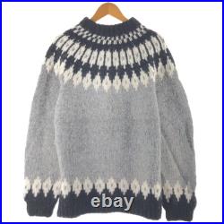 All-over print knit sweater, men's size M / eaa503517