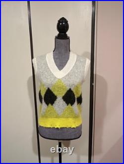AllSaints Diamond Intarsia Hove Sleeveless Pullover Sweater Vest New Sz M