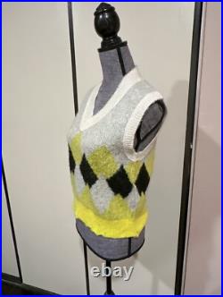 AllSaints Diamond Intarsia Hove Sleeveless Pullover Sweater Vest New Sz M